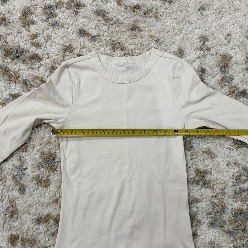 H&M Off-White Long Sleeve Shirt* - Picture 4 of 7